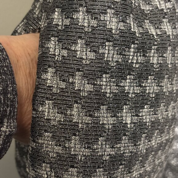 Isani For Target Black & Silver Feminine Retro Style Houndstooth Sleeveless - Picture 3 of 15